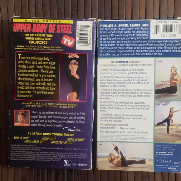 Set of VHS Tapes Quick Toning: Upper Body of Steel And Pilates for Every Body - Picture 4 of 4